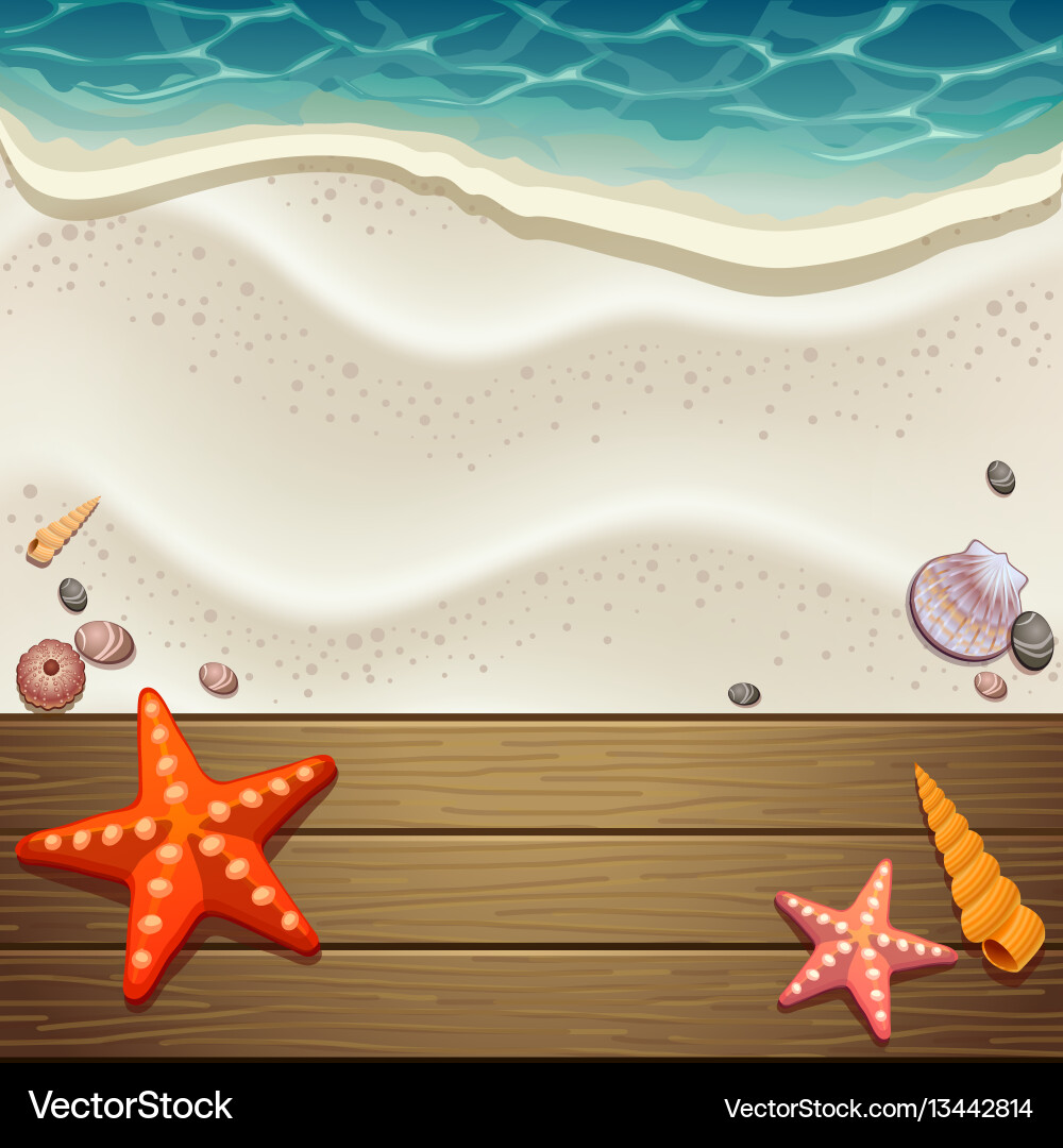 Wood and sand background vector image