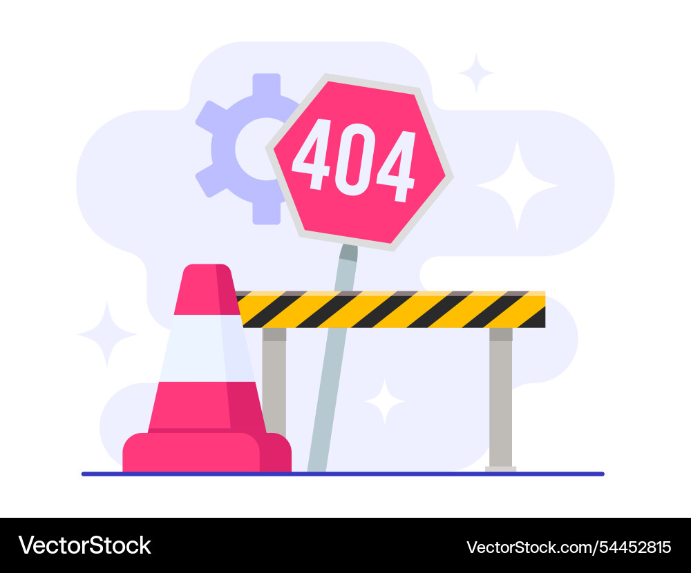 404 error page flat not found doesnt 404 error page flat not found doesnt vector image