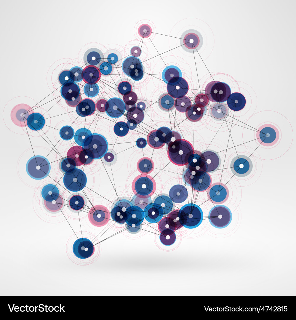 Abstract background with connected lines Vector Image