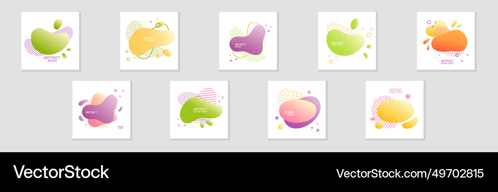 Abstract card design with fluid form and shape Vector Image