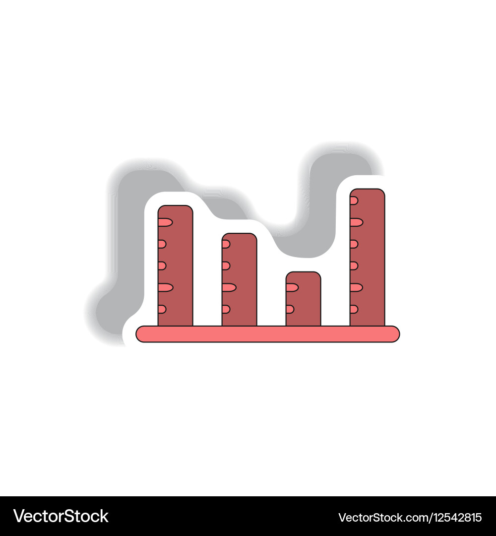 Bar graph business statistic vector image