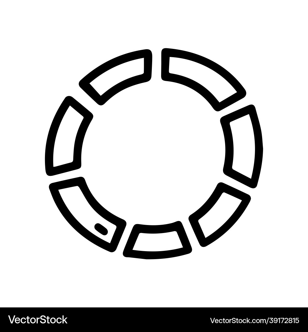 Circle loading black line doodle simple Circle loading black line doodle simple vector image