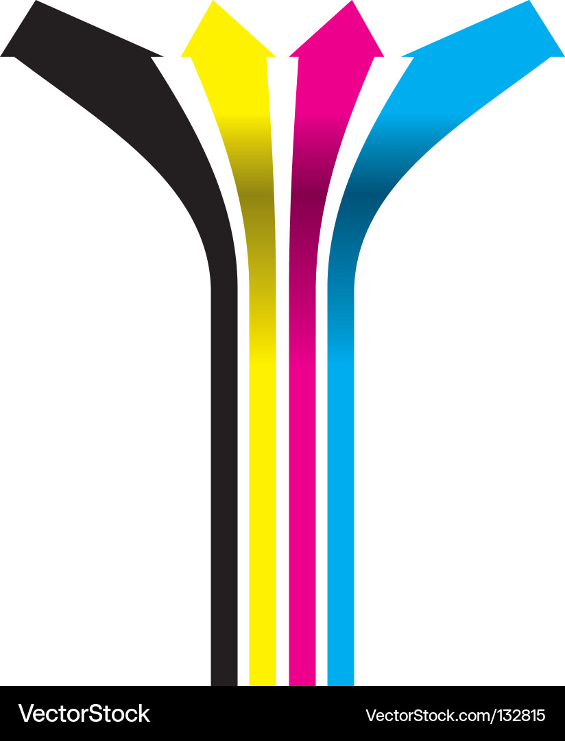 CMYK Arrows - Color Flow vector image