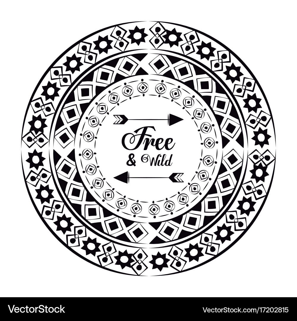Decorative boho pattern background Vector Image