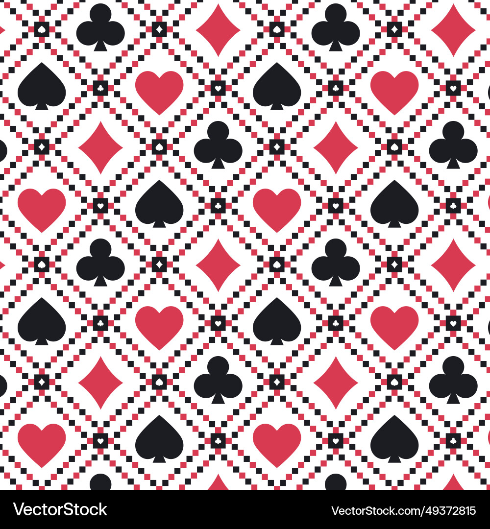 Design playing cards pattern isolated on white Design playing cards pattern isolated on white vector image