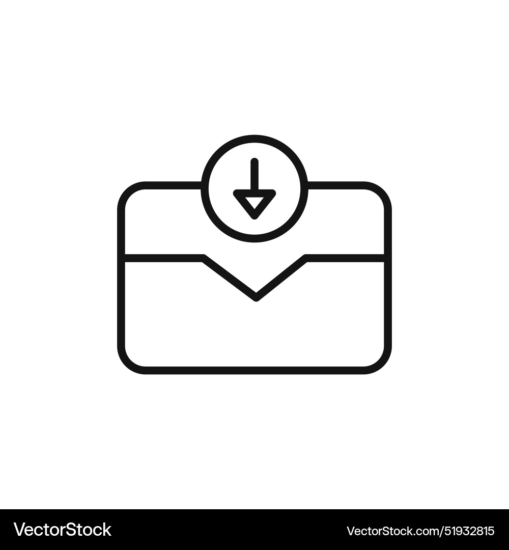 Email inbox icon perfect for messaging vector image