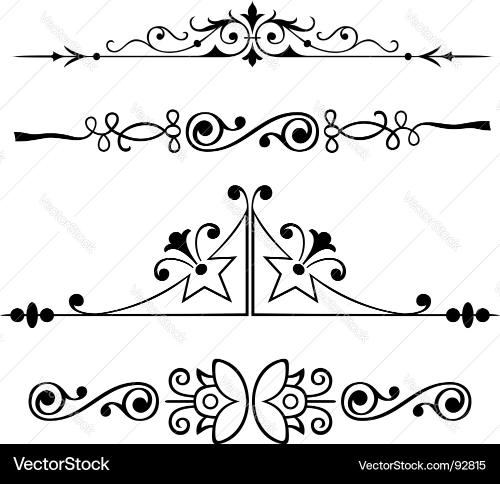 Floral Chain Ornaments vector image