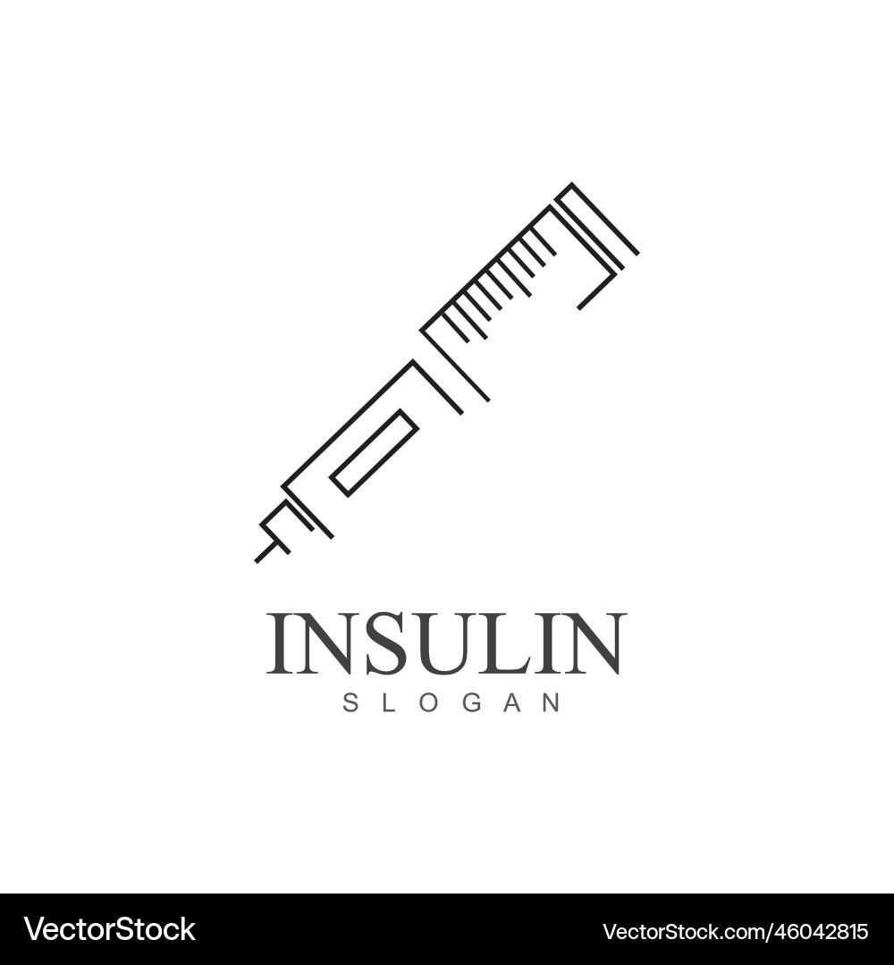 Insulin injection icon simple design element Vector Image