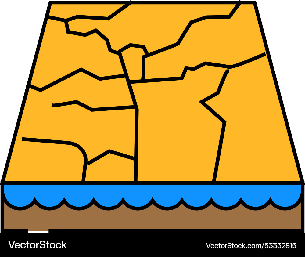 Marble material floor layer icon color Marble material floor layer icon color vector image