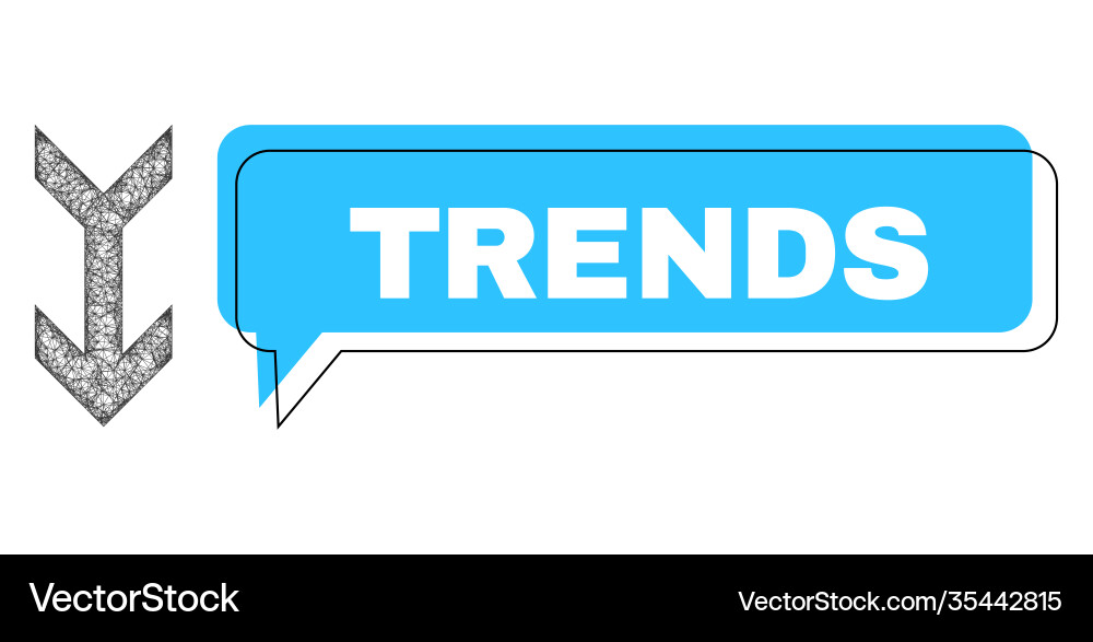 Misplaced trends message balloon and net mesh Misplaced trends message balloon and net mesh vector image