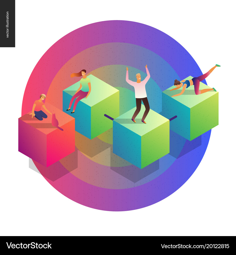 Network Connection Scheme vector image