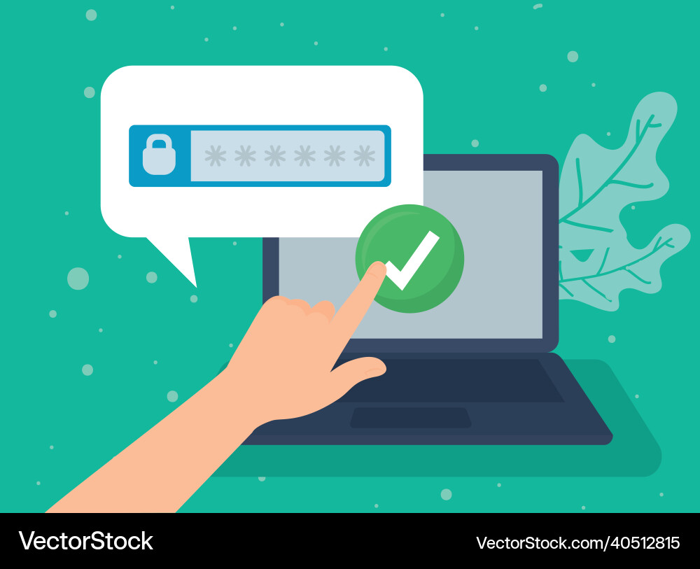 Protec password image vector image