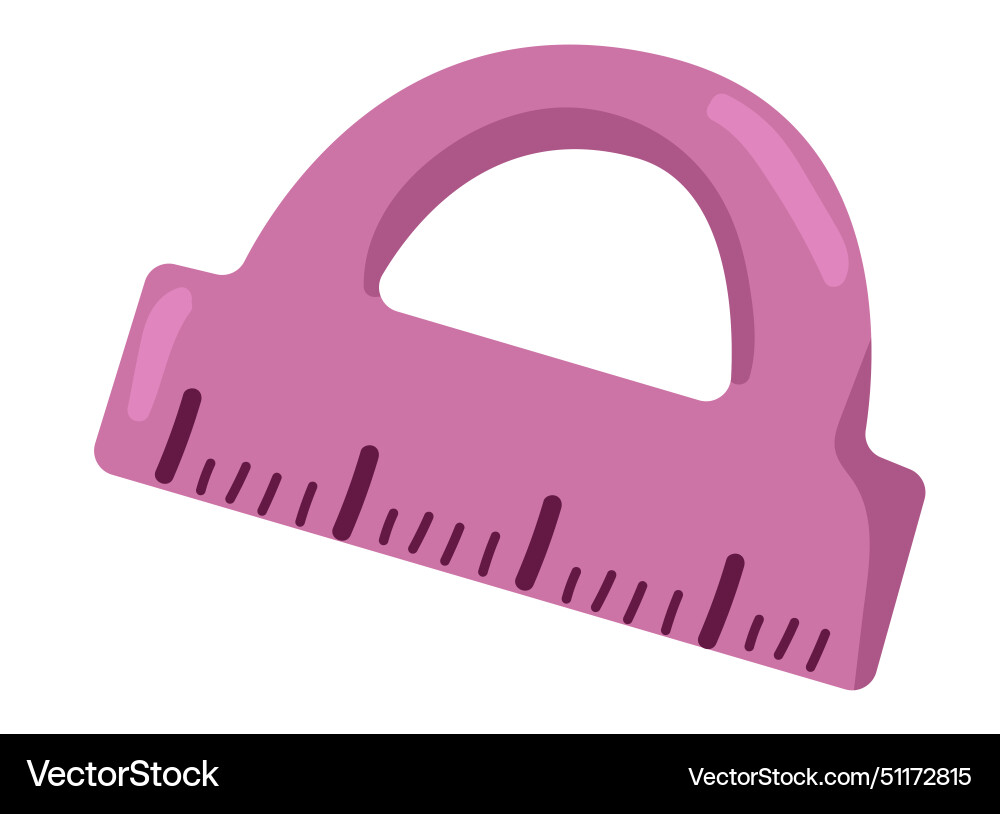 Protractor ruler in flat design stationery tool – Royalty-Free Vector ...