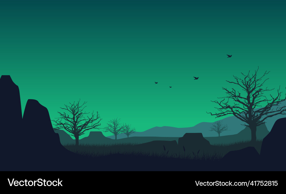 Realistic view of cliffs and mountains from Vector Image