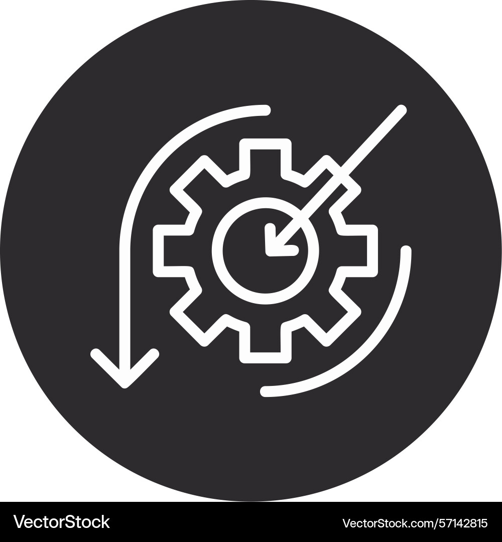 Scope inverted circle black vector image