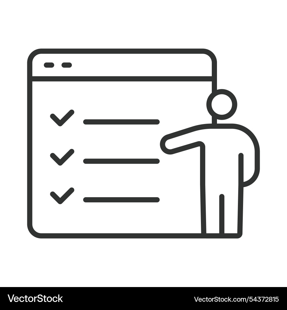 Task manager icon in line design Task manager icon in line design vector image