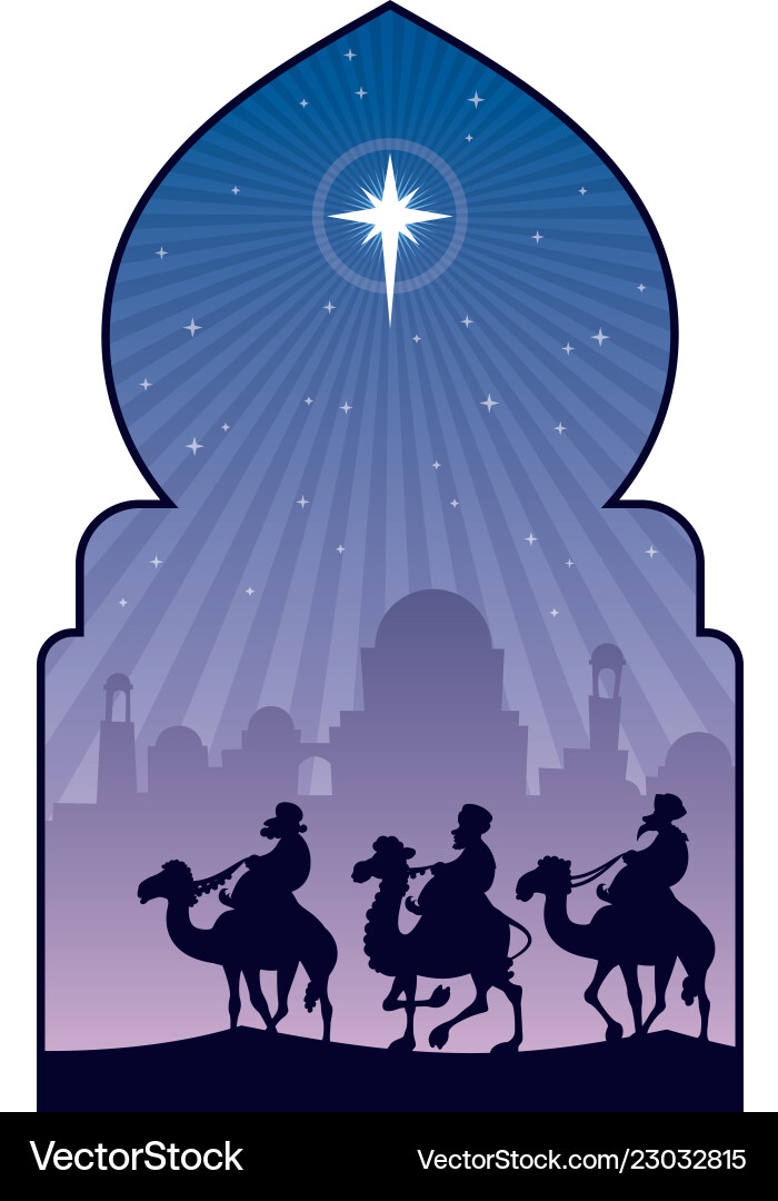 Three wise men Royalty Free Vector Image - VectorStock