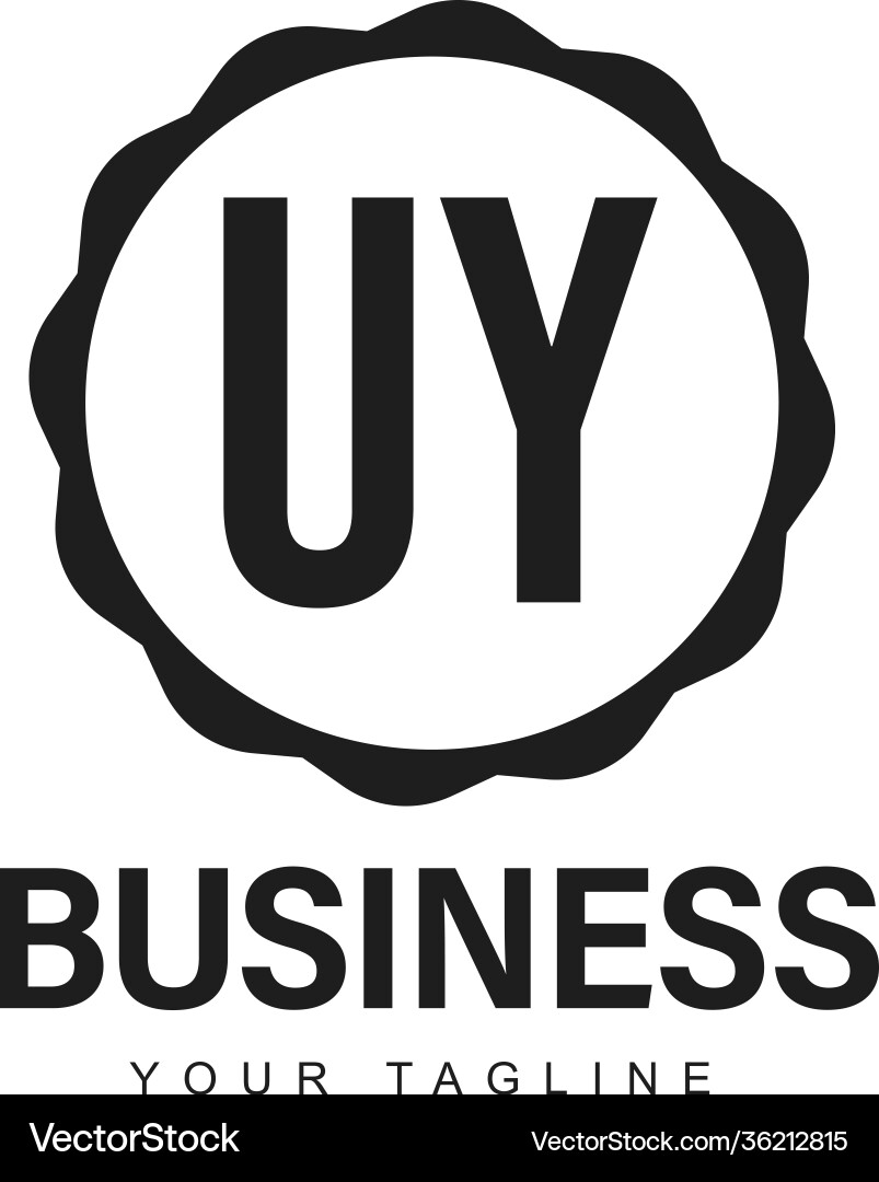 Uy initial a logo design with abstract style Uy initial a logo design with abstract style Vector Image