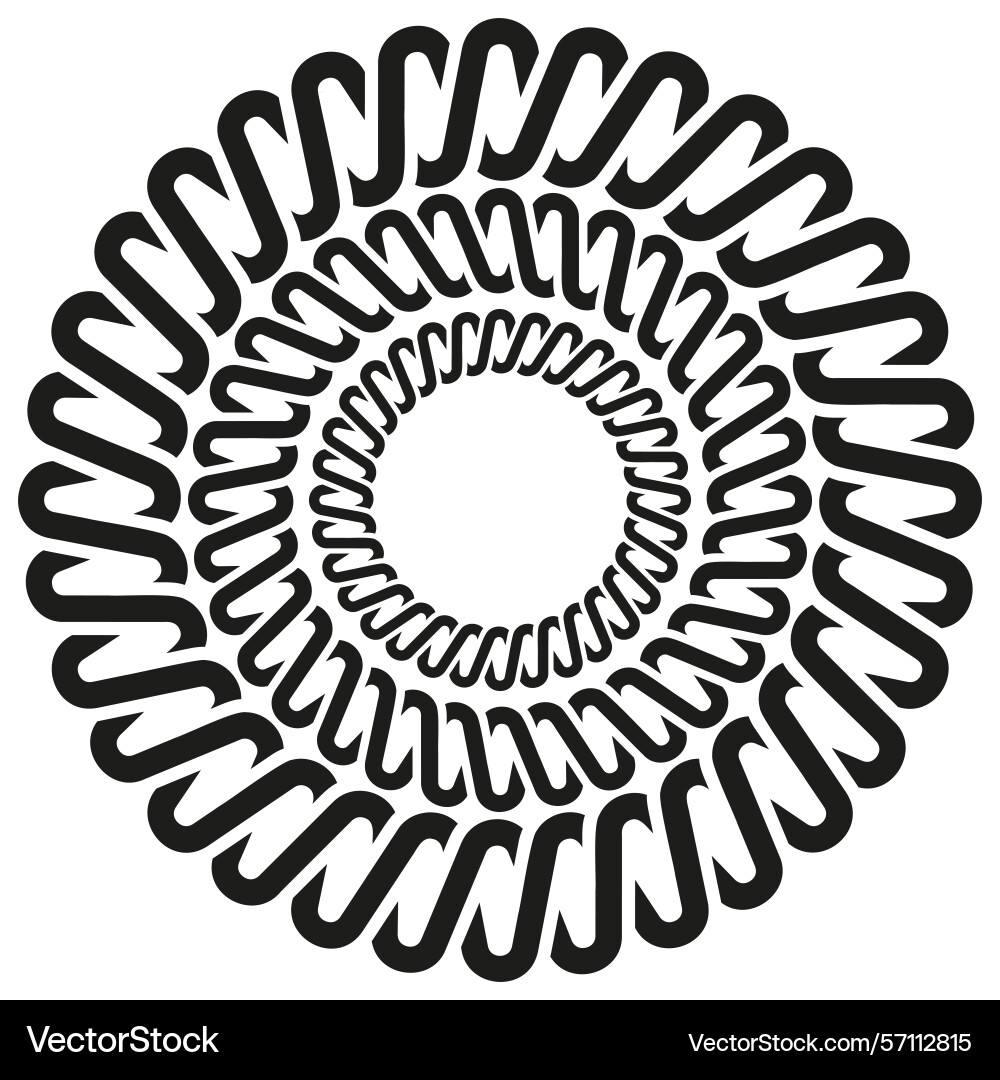 Wavy circle icon spiral loop symbol abstract Wavy circle icon spiral loop symbol abstract vector image