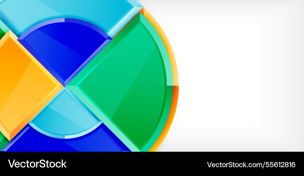 Abstract background - circles and round triangles Vector Image