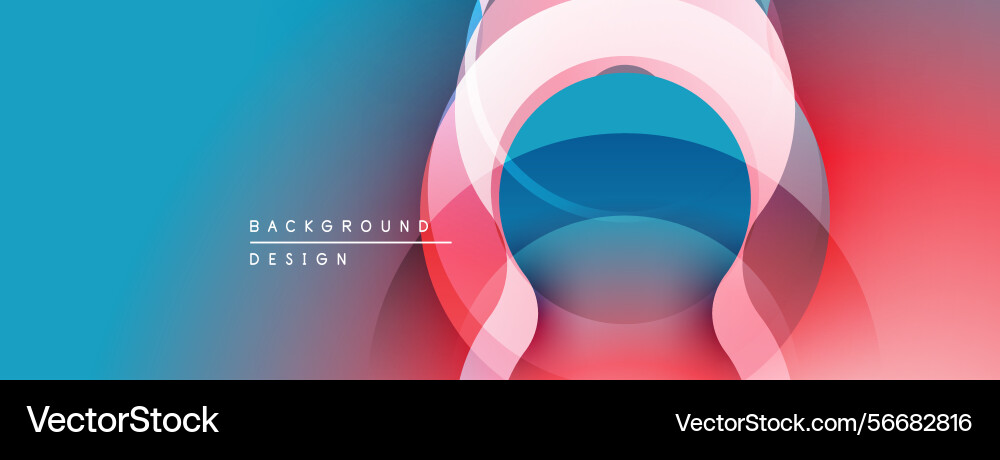 Abstract background features overlapping circles Vector Image
