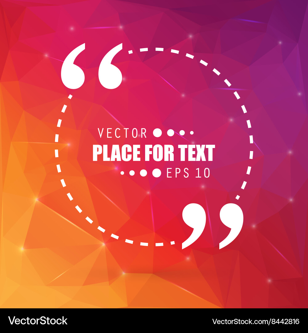 Abstract concept empty speech square quote Vector Image