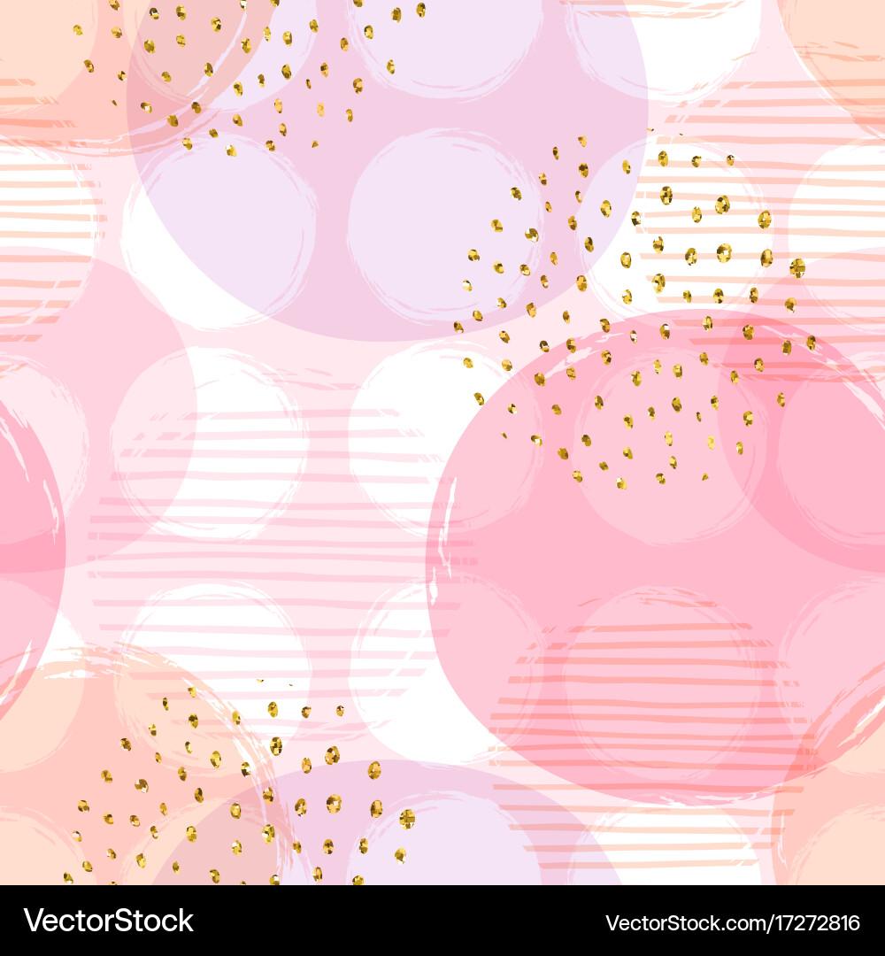 Abstract geometric seamless pattern with circles vector image