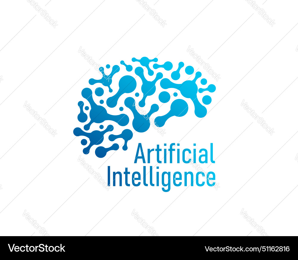 Ai artificial intelligence icon machine learning Ai artificial intelligence icon machine learning vector image