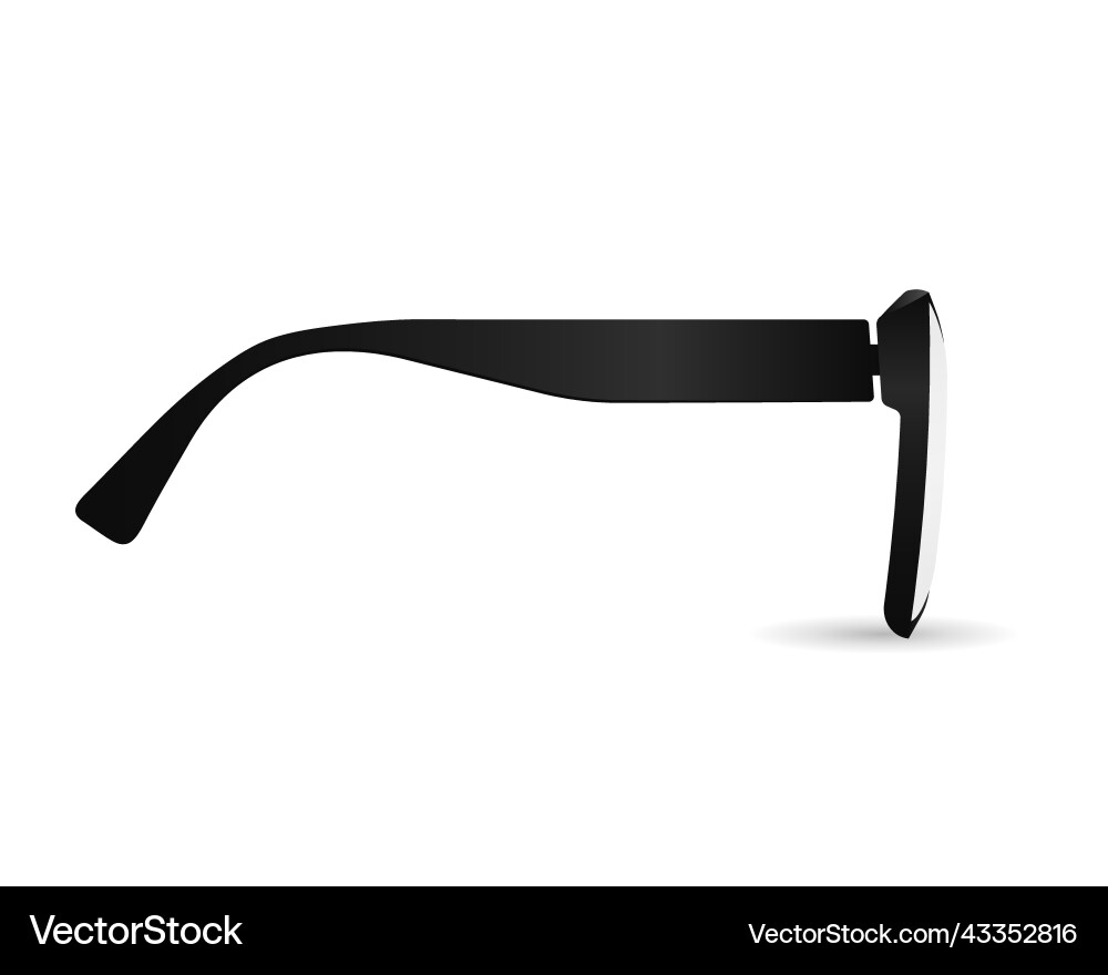 Spectacles Side View Vector Black glasses side view template – Royalty-Free Vector | VectorStock