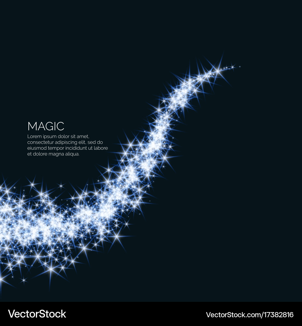 Glittering Wave of Stars vector image