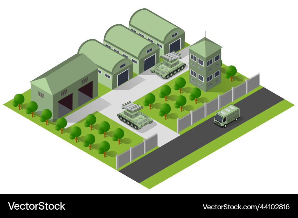 Module base camp object element for building Module base camp object element for building vector image