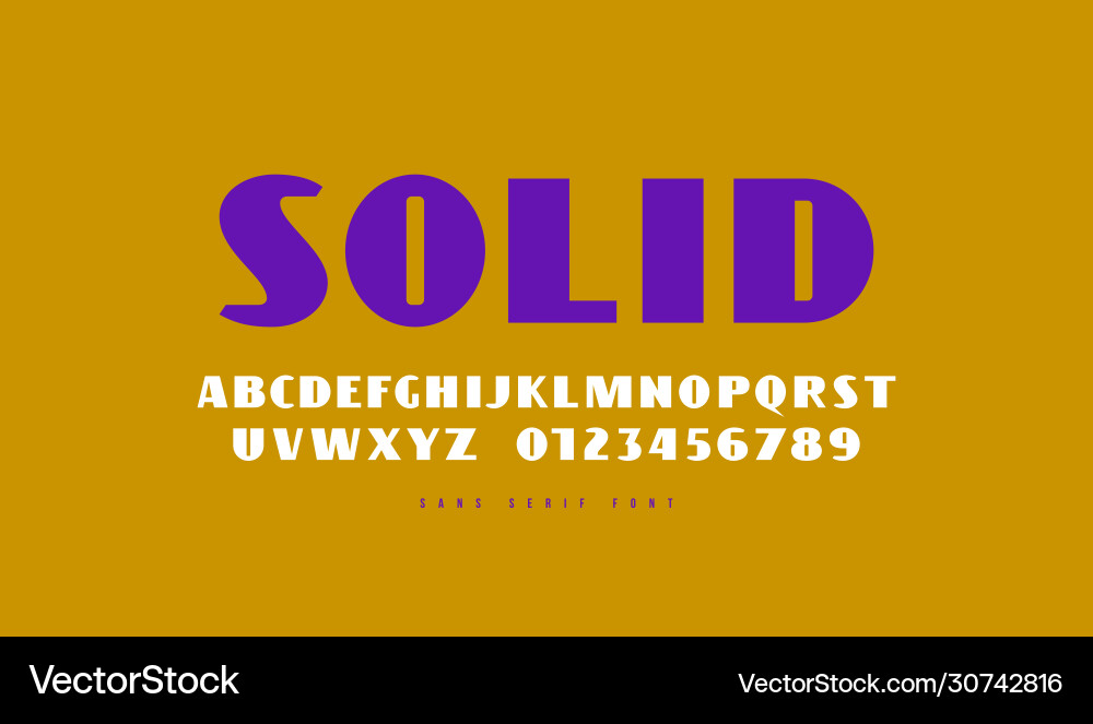 Sans serif font in retro style Sans serif font in retro style vector image
