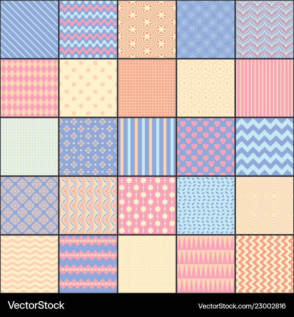 Seamless pattern in style of patchwork Vector Image
