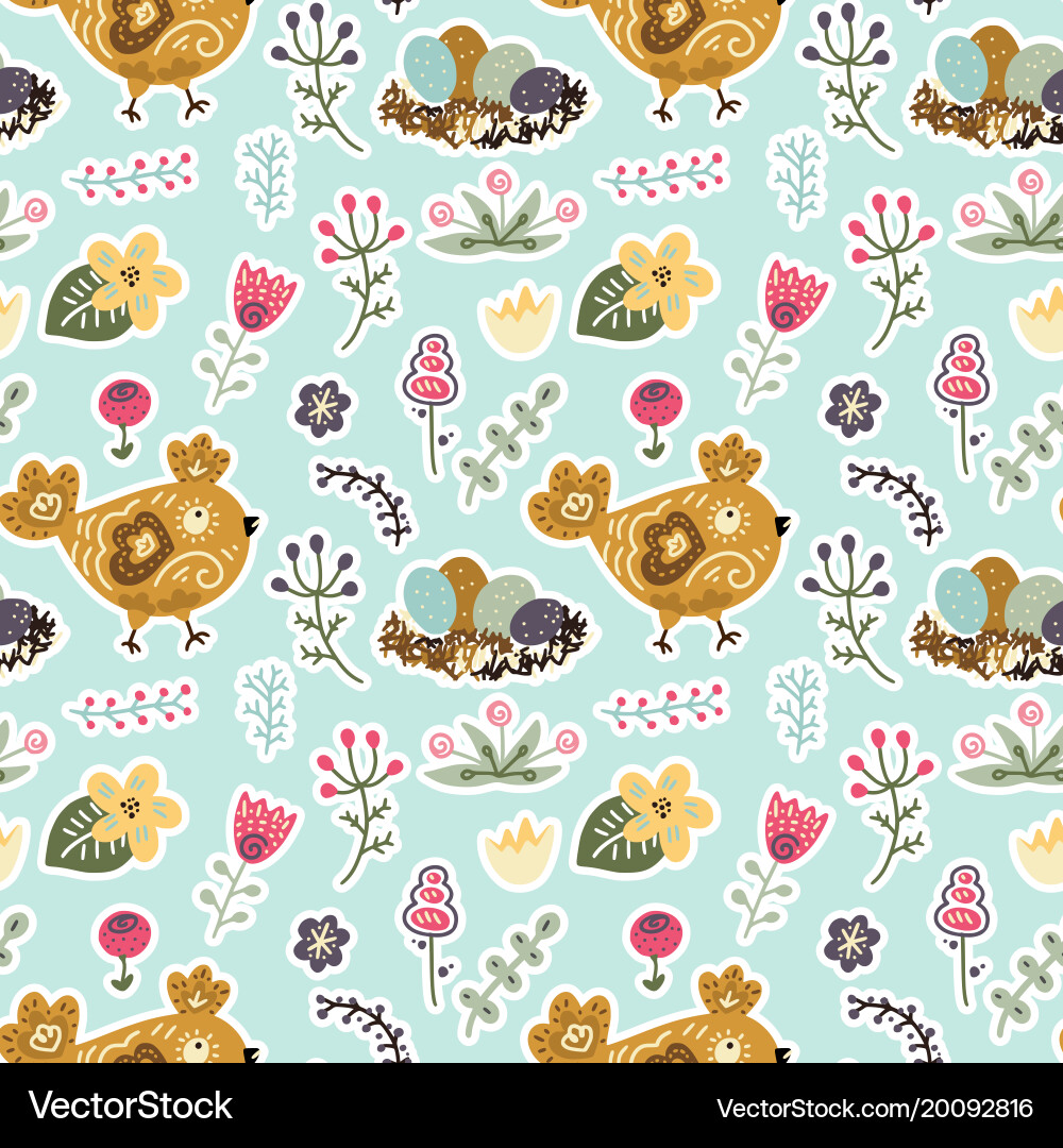 Seamless spring pattern Vector Image
