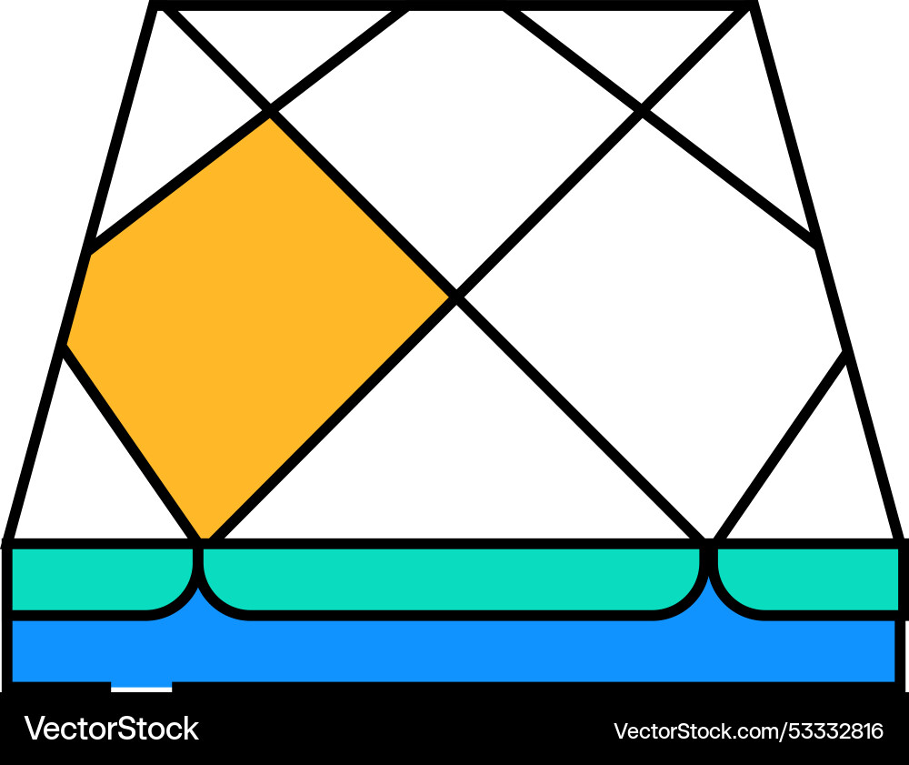 Tile layer floor icon color Tile layer floor icon color vector image