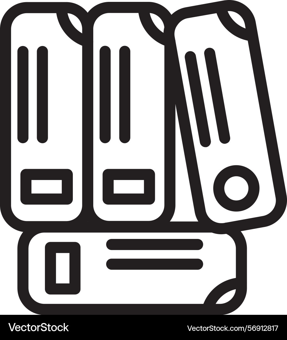 Binder linear style icon design vector image