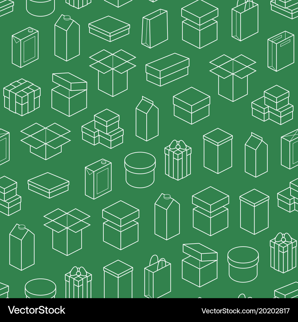 Boxes seamless pattern background Vector Image