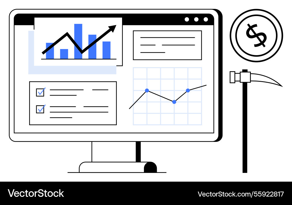 Data analytics and financial growth with graphs Data analytics and financial growth with graphs vector image