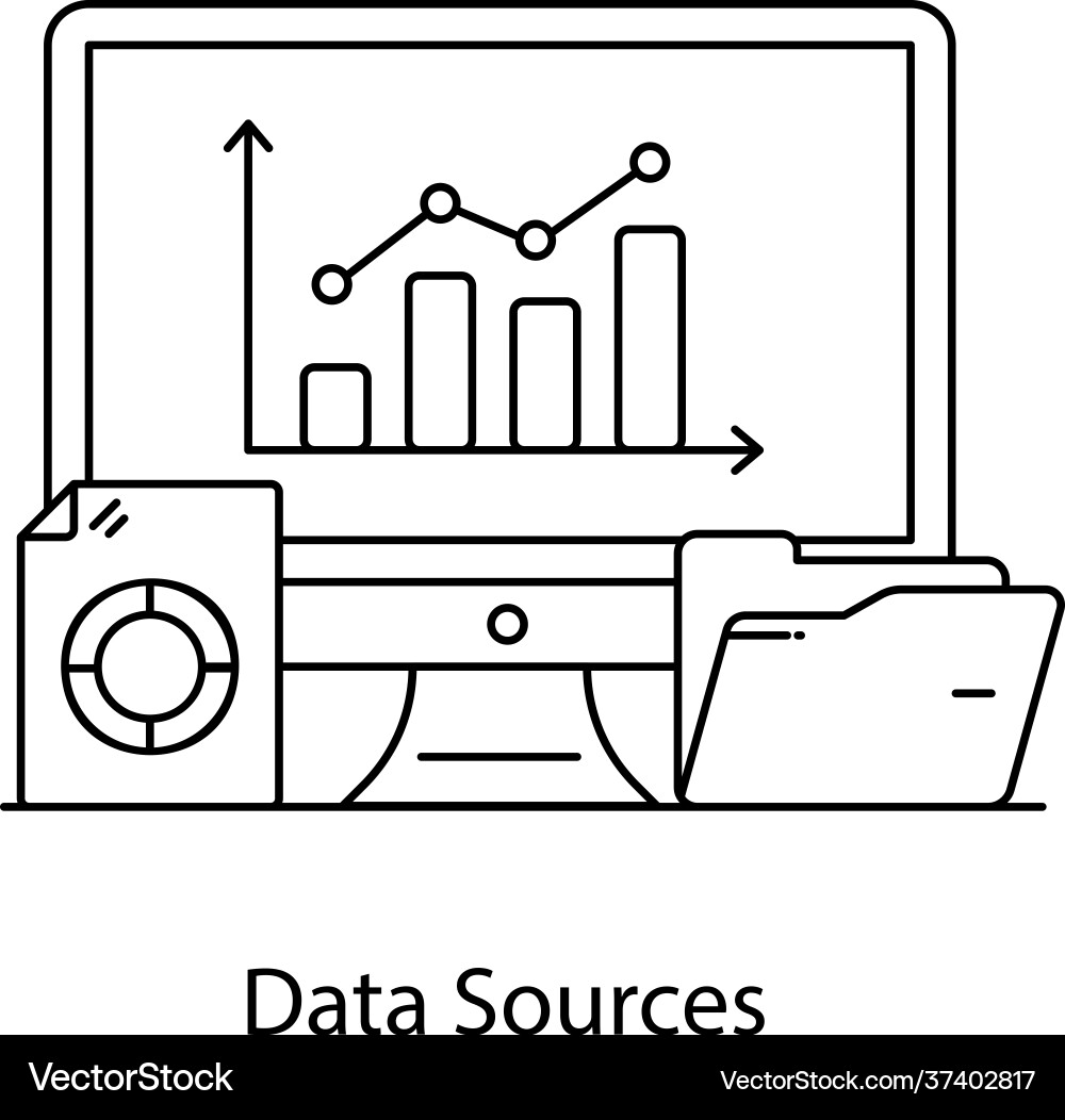 Data Source Icons vector image