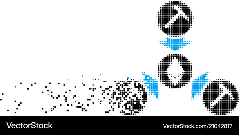 Ethereum mining pool broken pixel icon Ethereum mining pool broken pixel icon vector image