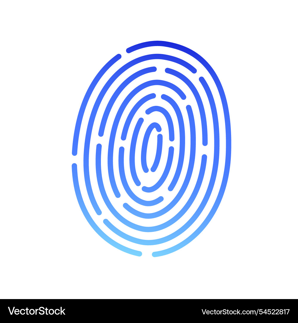 Fingerprint icon with unique biometric pattern Fingerprint icon with unique biometric pattern vector image