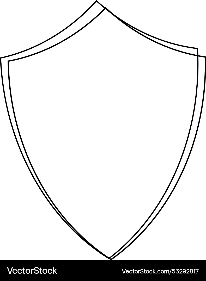 Frame shield icon element outline border grunge Frame shield icon element outline border grunge vector image