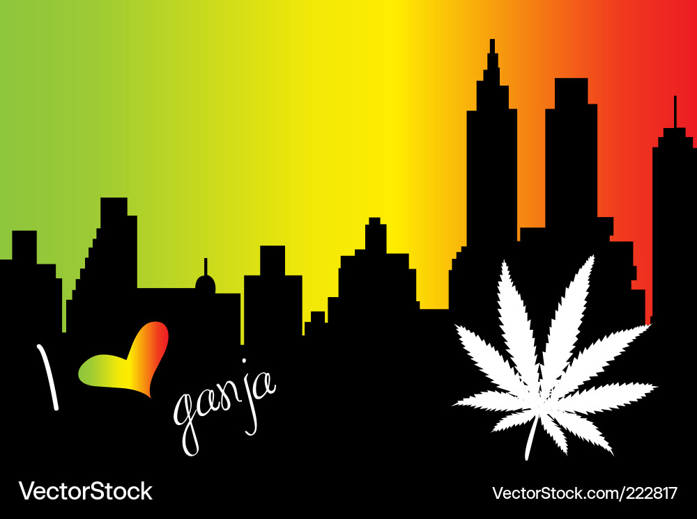 Ganja City - Cannabis Theme Vector Image