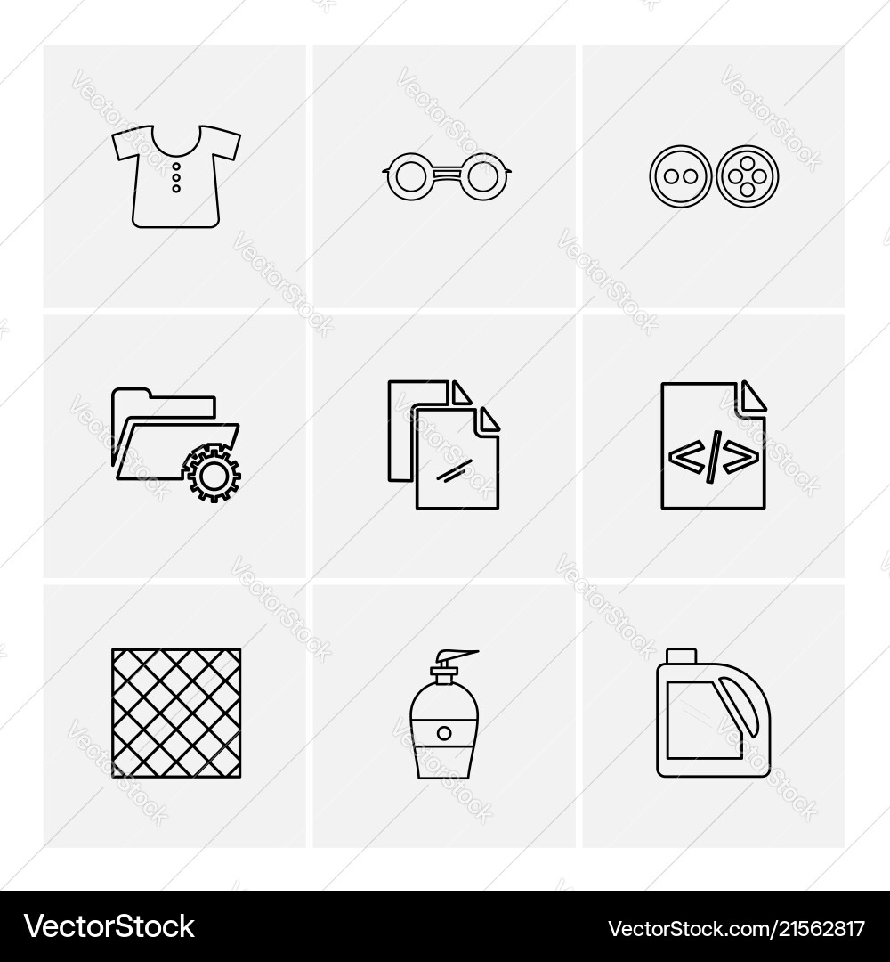 Garmets code folder hardware tools labour vector image