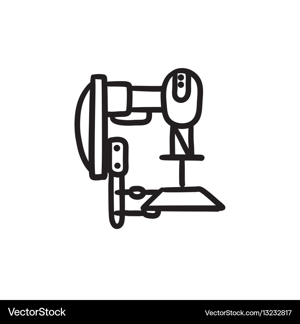 Industrial automated robot sketch icon vector image
