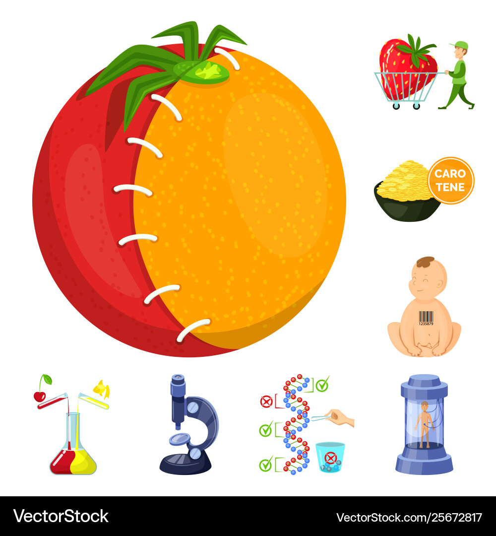 Isolated object modified and genetically logo Vector Image