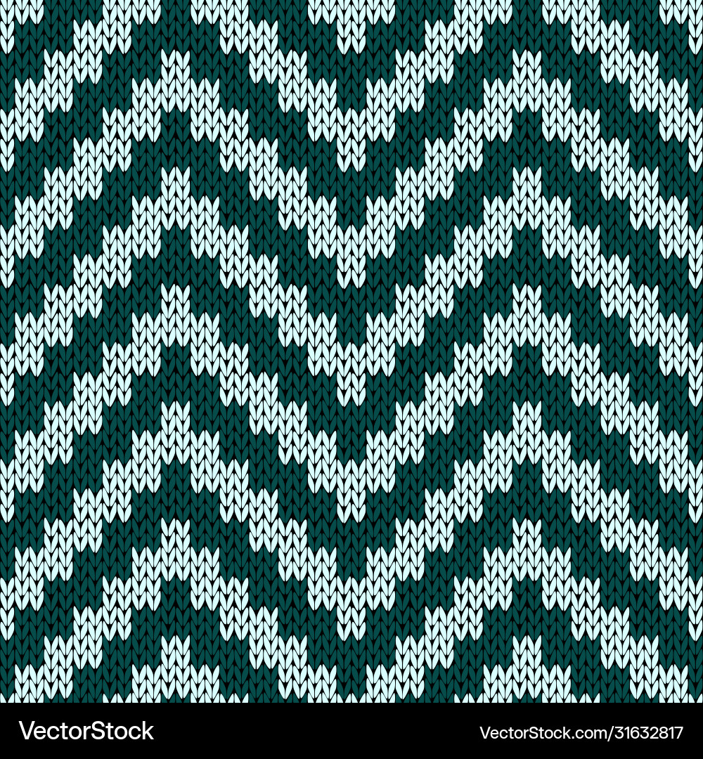 Knitting zigzag seamless pattern in muted colors Knitting zigzag seamless pattern in muted colors vector image