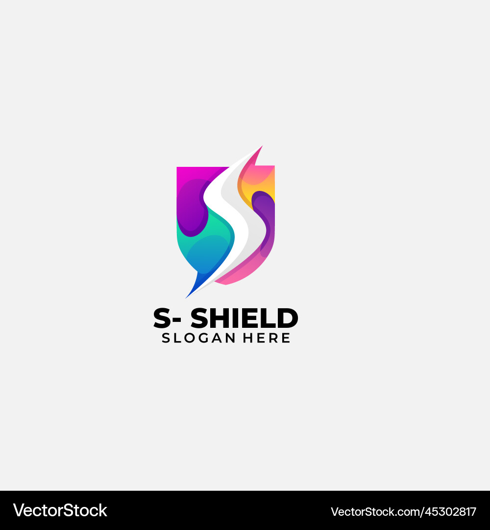 Letter S Shield Logo - Modern & Safe Vector Image