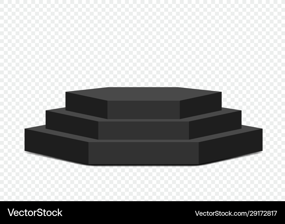 Mock up realistic empty geometric shelf Vector Image