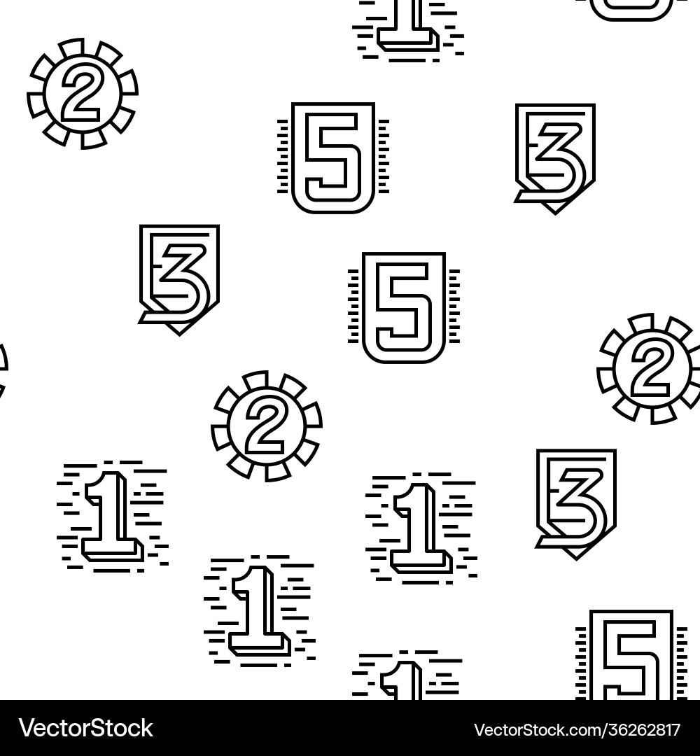 Numbers numeral title seamless pattern Vector Image
